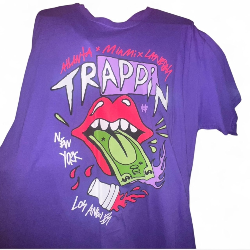 Fashion Nova Purple Tee with Red Graphic